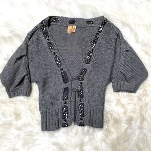 BKE GRAY SWEATER, SIZE MEDIUM